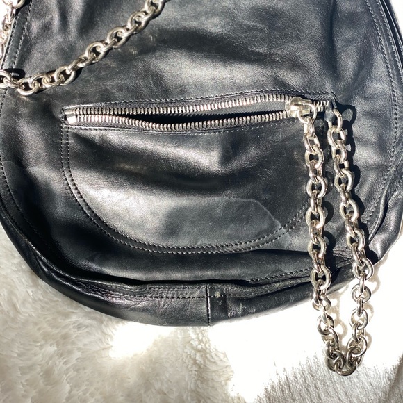 Pollini Leather & Chain Cross Body Purse - Picture 4 of 9